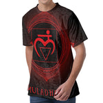 Muladhara Chakra Symbol Print Men's Velvet T-Shirt