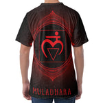 Muladhara Chakra Symbol Print Men's Velvet T-Shirt