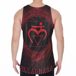 Muladhara Chakra Symbol Print Men's Velvet Tank Top