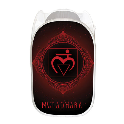 Muladhara Chakra Symbol Print Mesh Laundry Hamper