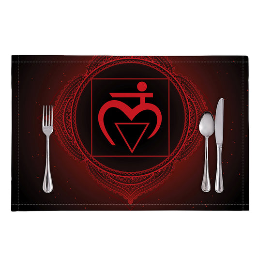 Muladhara Chakra Symbol Print Placemat