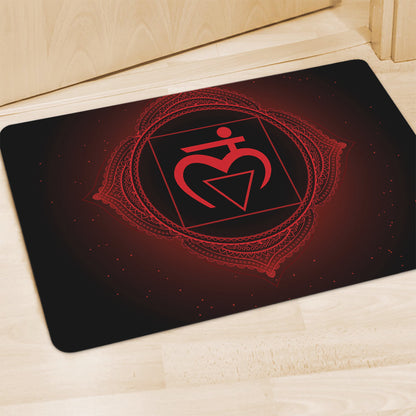 Muladhara Chakra Symbol Print Polyester Doormat