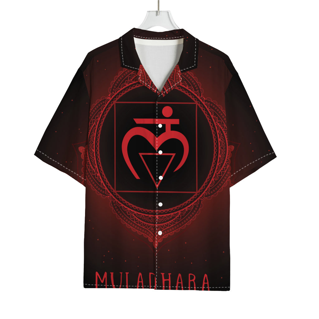 Muladhara Chakra Symbol Print Rayon Hawaiian Shirt