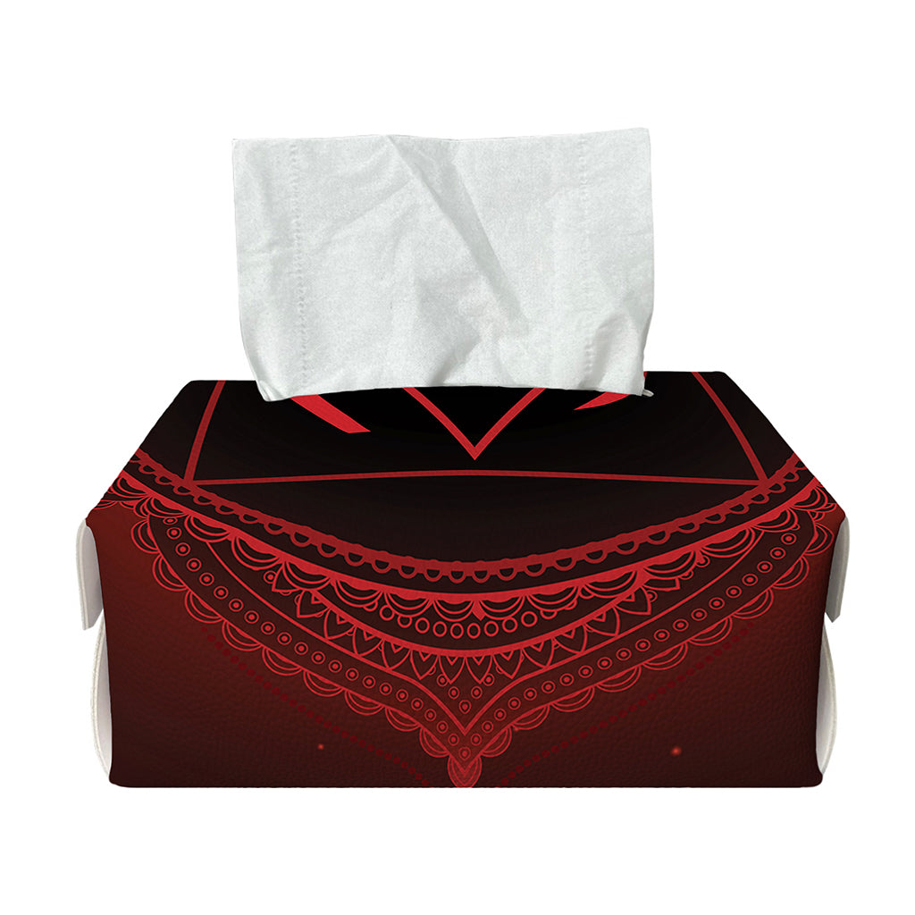 Muladhara Chakra Symbol Print Rectangle Tissue Box Cover