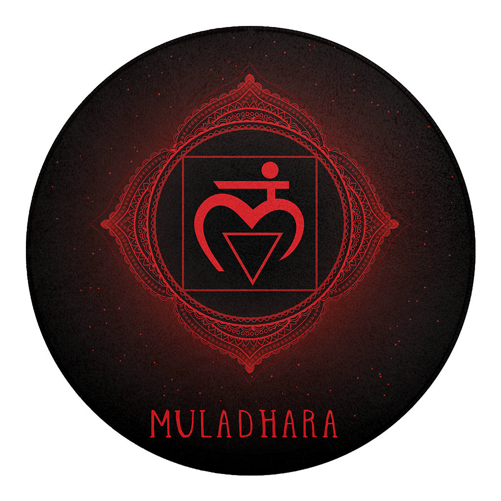 Muladhara Chakra Symbol Print Round Blanket