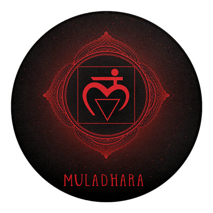 Muladhara Chakra Symbol Print Round Blanket