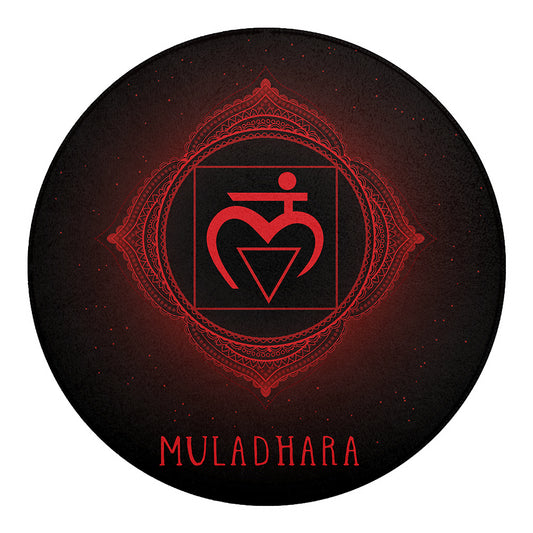 Muladhara Chakra Symbol Print Round Blanket