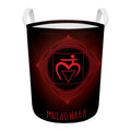 Muladhara Chakra Symbol Print Round Laundry Basket