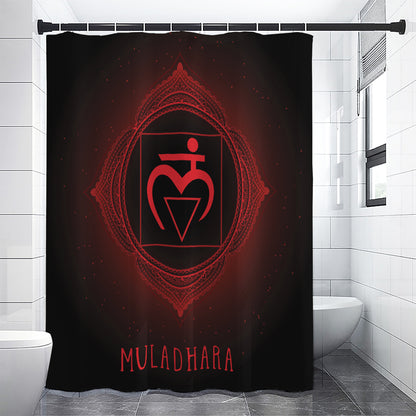 Muladhara Chakra Symbol Print Shower Curtain