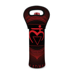Muladhara Chakra Symbol Print Single Neoprene Wine Tote