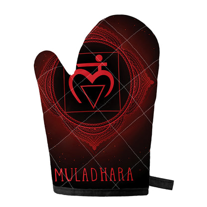 Muladhara Chakra Symbol Print Single Oven Mitt