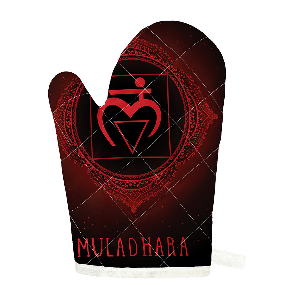Muladhara Chakra Symbol Print Single Oven Mitt