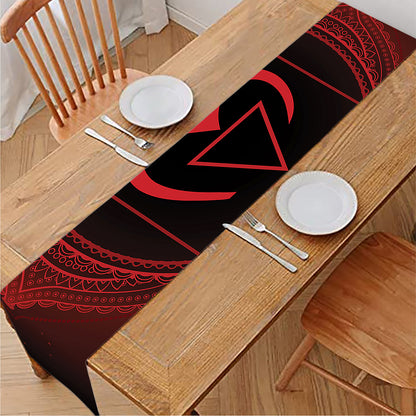 Muladhara Chakra Symbol Print Table Runner