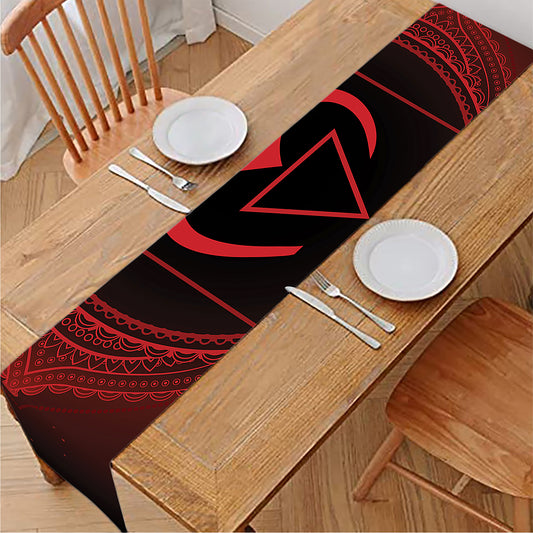 Muladhara Chakra Symbol Print Table Runner