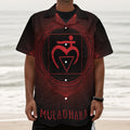 Muladhara Chakra Symbol Print Textured Short Sleeve Shirt