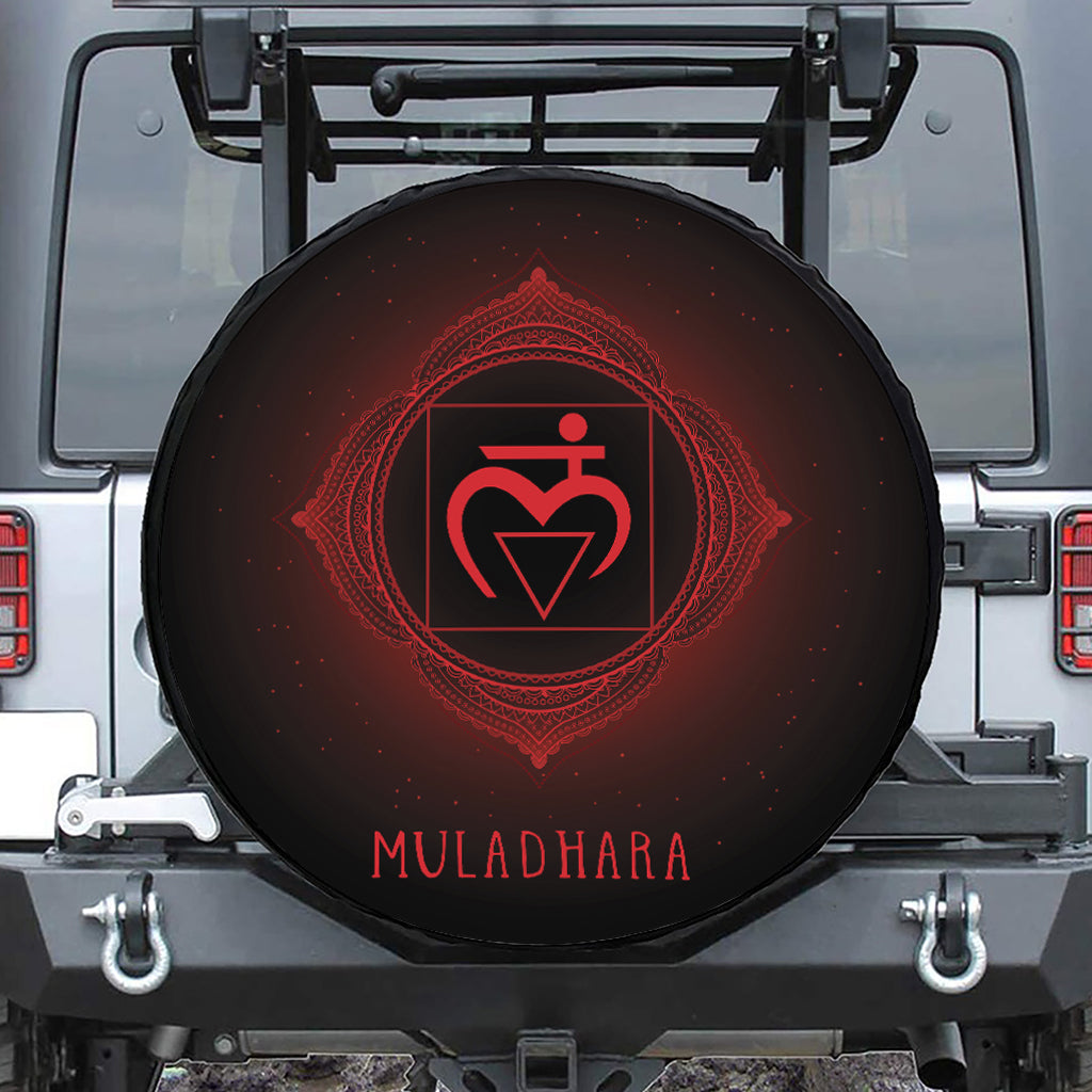 Muladhara Chakra Symbol Print Tire Cover