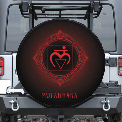 Muladhara Chakra Symbol Print Tire Cover