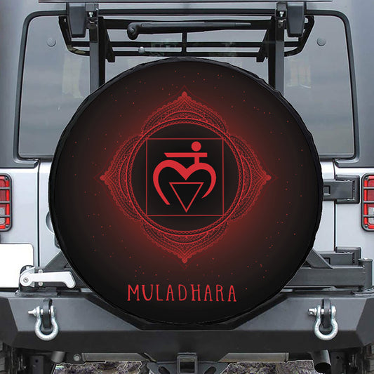 Muladhara Chakra Symbol Print Tire Cover