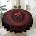 Muladhara Chakra Symbol Print Waterproof Round Tablecloth