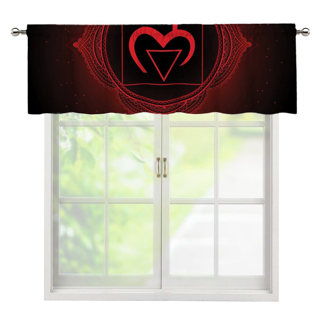 Muladhara Chakra Symbol Print Window Valance