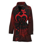 Muladhara Chakra Symbol Print Women's Bathrobe