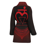 Muladhara Chakra Symbol Print Women's Bathrobe