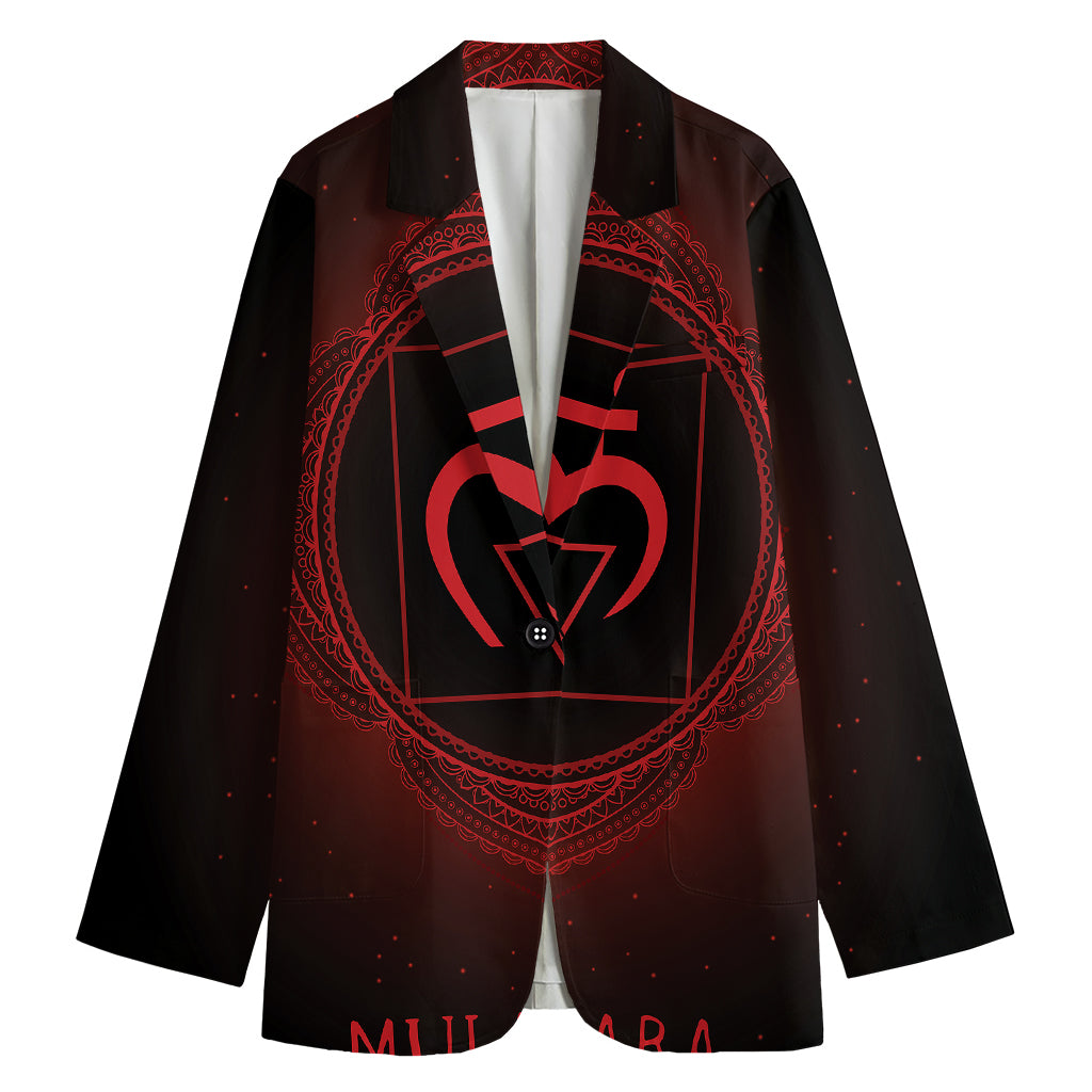 Muladhara Chakra Symbol Print Women's Blazer