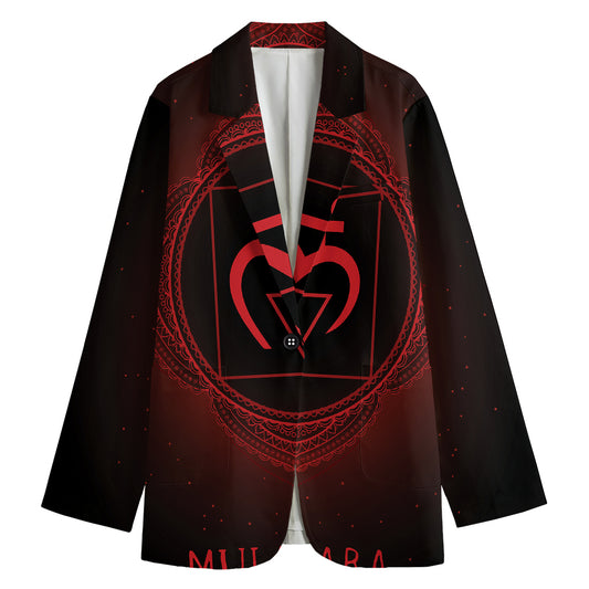 Muladhara Chakra Symbol Print Women's Blazer