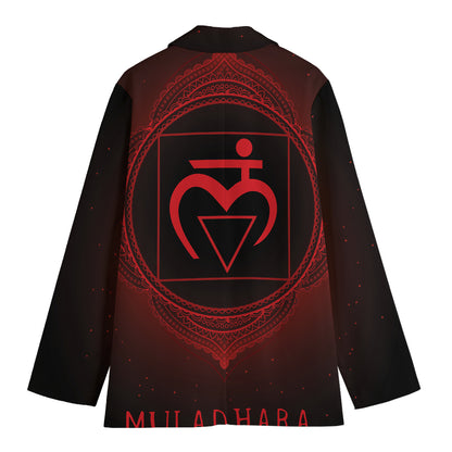 Muladhara Chakra Symbol Print Women's Blazer