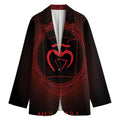 Muladhara Chakra Symbol Print Women's Cotton Blazer