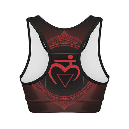 Muladhara Chakra Symbol Print Women's Sports Bra
