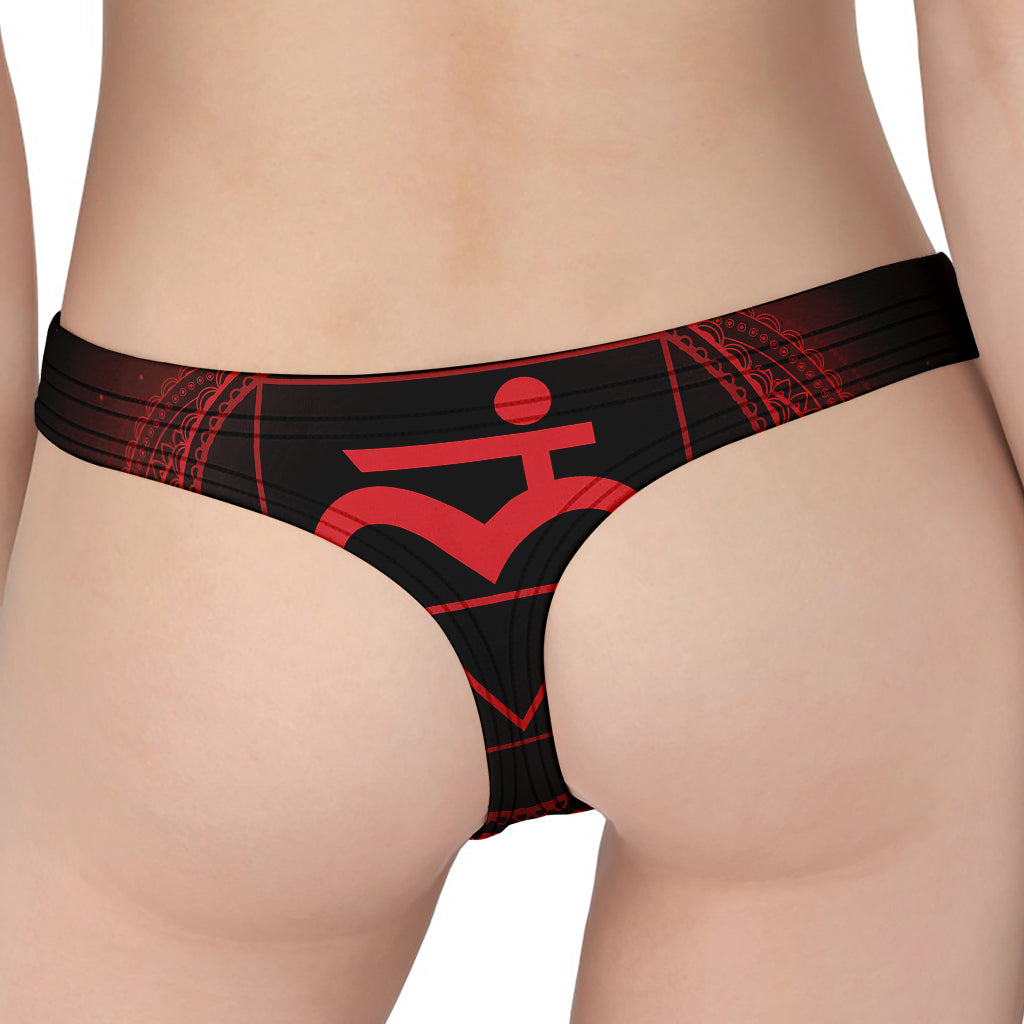 Muladhara Chakra Symbol Print Women's Thong