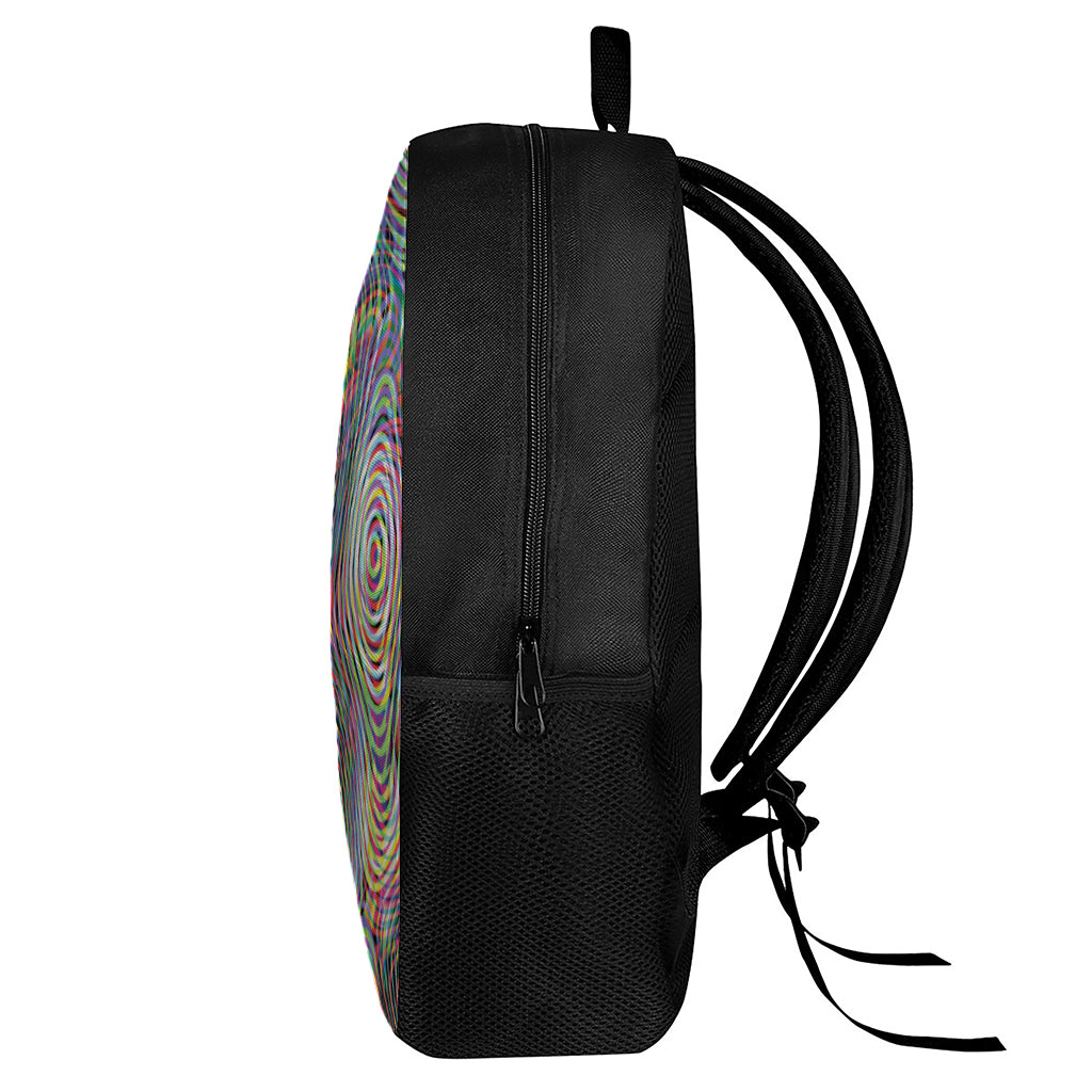 Multicolor Psychedelic Print 17 Inch Backpack
