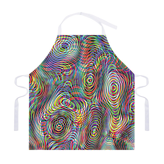 Multicolor Psychedelic Print Adjustable Apron