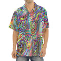 Multicolor Psychedelic Print Aloha Shirt