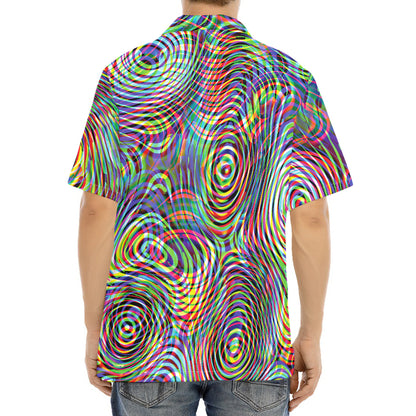 Multicolor Psychedelic Print Aloha Shirt