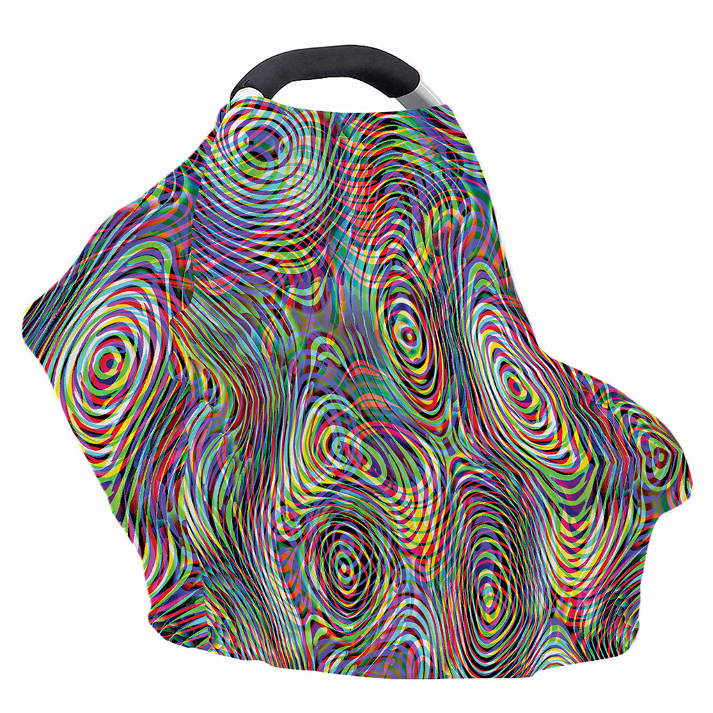 Multicolor Psychedelic Print Baby Seat Cover