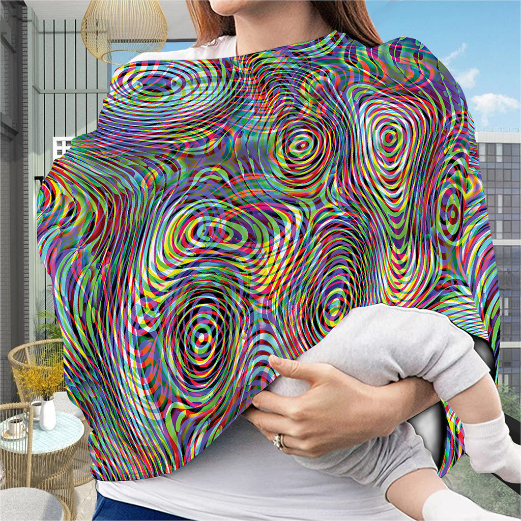 Multicolor Psychedelic Print Baby Seat Cover