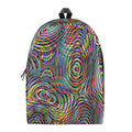 Multicolor Psychedelic Print School Backpack