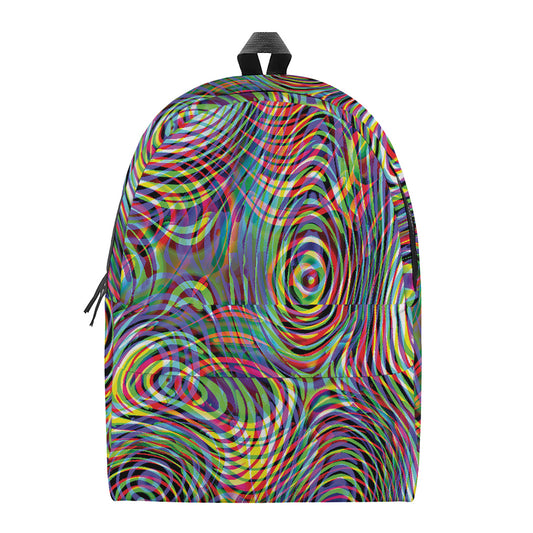 Multicolor Psychedelic Print Backpack