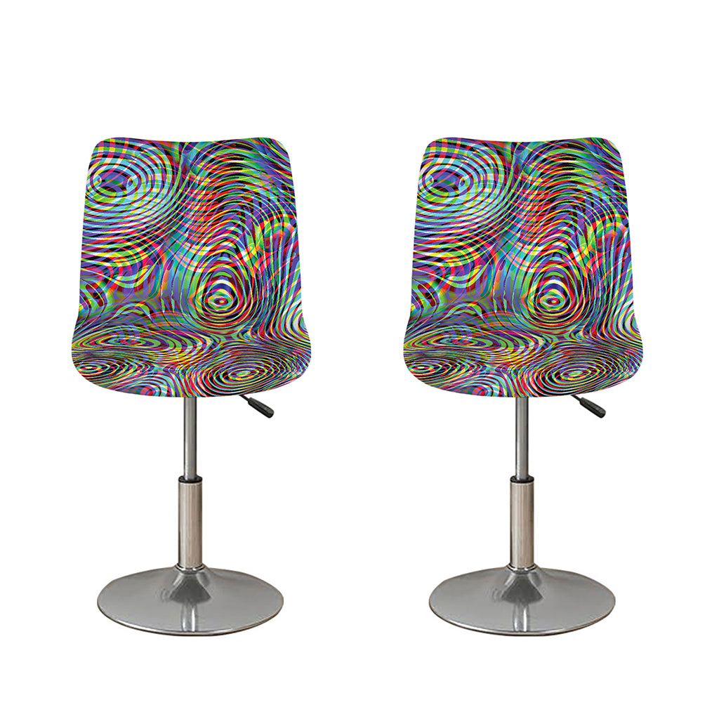 Multicolor Psychedelic Print Bar Stool Covers