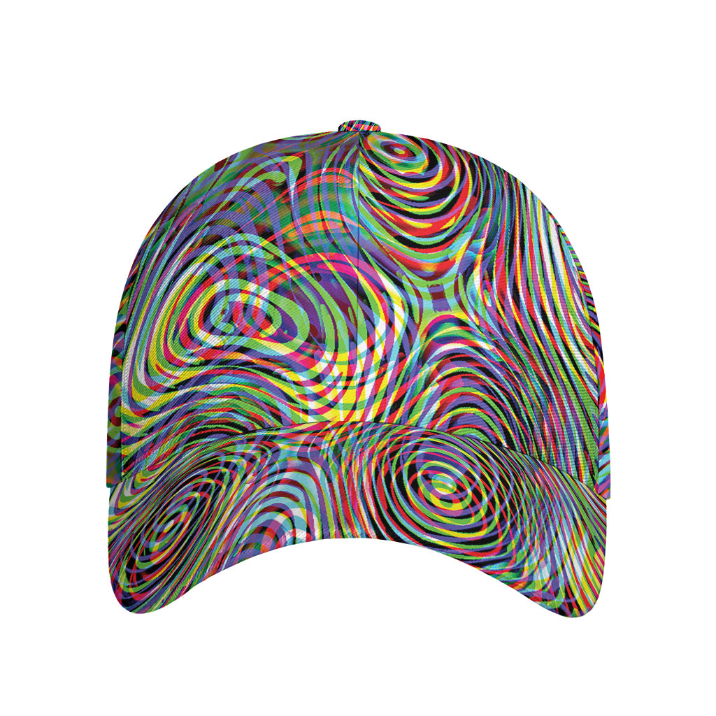 Multicolor Psychedelic Print Baseball Cap