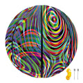 Multicolor Psychedelic Print Basketball