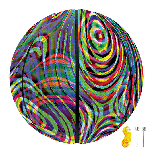 Multicolor Psychedelic Print Basketball