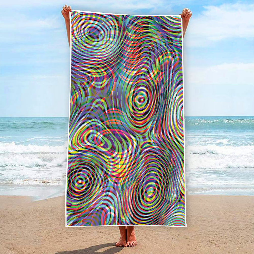 Multicolor Psychedelic Print Beach Towel