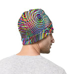 Multicolor Psychedelic Print Beanie