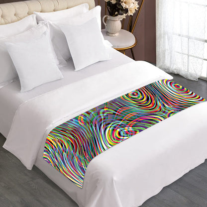 Multicolor Psychedelic Print Bed Runner