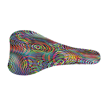 Multicolor Psychedelic Print Bicycle Seat Cover