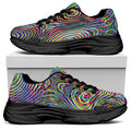 Multicolor Psychedelic Print Black Chunky Shoes