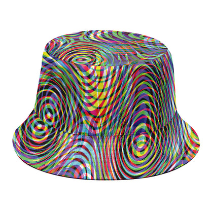 Multicolor Psychedelic Print Bucket Hat